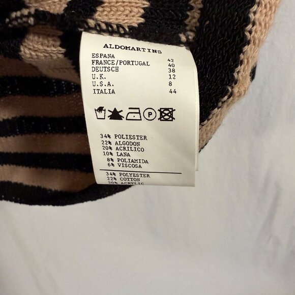 Aldo Martins Cream and Black Sweater U.S. Size 8 - Picture 3 of 9